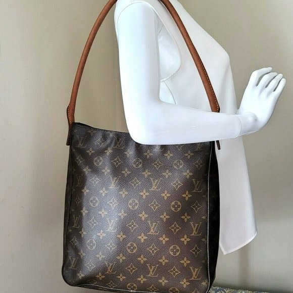 Louis Vuitton Looping GM Monogram Canvas Leather Shoulder Bag Authentic MI0090 - Picture 4 of 12